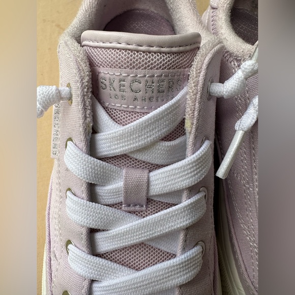 Pink Skechers Arch Fit Arcade Tennis Shoes - Picture 7 of 12